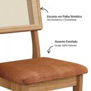 Ver imagem 7 de Mesa de Jantar 180cm com 6 Cadeiras Dalla Costa 100% Mdf Cor:off White com Freijó e Terracota