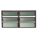 Ver imagem 1 de Janela de Alumínio Basculante 2 Seções 60x150cm Vidro Mini Boreal Plus Brimak