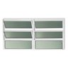Janela de Alumínio Basculante 2 Seções 60x150cm Vidro Mini Boreal Plus Brimak - 1