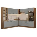 Ver imagem 3 de Armário de Cozinha Completa 549cm Rustic/cinza Agata Madesa 01