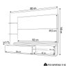 Painel para Tv 65 Pol com Bancada Suspensa Ana B02 Naturalle/titanium - Mpozenato - 4