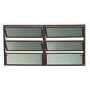 Ver imagem 1 de Janela de Alumínio Basculante 2 Seções 60x200cm Vidro Mini Boreal Plus Brimak