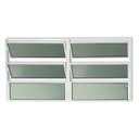 Ver imagem 1 de Janela de Alumínio Basculante 2 Seções 60x200cm Vidro Mini Boreal Plus Brimak