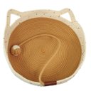 Ver imagem 4 de Cama Gato Ninho Cestinho Arranhador Pet Felino Brinquedo Bolinha Rasqueador Confortavel Animais Esti