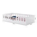 Ver imagem 6 de Cama Infantil Lara Solteiro com Nichos Escadinha e Colchão Branco - Baby Mobília