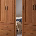 Ver imagem 6 de Guarda Roupa Casal 195cm 10 Portas Madeira Maciça Lone Castanho F07 - Mpozenato