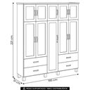 Ver imagem 4 de Guarda Roupa Casal 195cm 10 Portas Madeira Maciça Lone Castanho F07 - Mpozenato