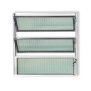 Ver imagem 1 de Janela de Alumínio Basculante 2 Seções 80x200cm Vidro Mini Boreal Plus Brimak