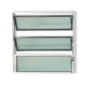 Ver imagem 1 de Janela de Alumínio Basculante 2 Seções 80x200cm Vidro Mini Boreal Plus Brimak