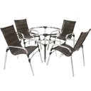 Ver imagem 3 de 4 Cadeiras + 2 Mesa + 2 Espreguiçadeiras + 1 Chaise Trama Pedra Ferro
