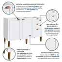 Ver imagem 6 de Balcão para Cozinha 120cm com 3 Portas e 2 Gavetas Americana Branco Nobre