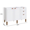 Ver imagem 4 de Balcão para Cozinha 120cm com 3 Portas e 2 Gavetas Americana Branco Nobre