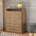Ver imagem 2 de Conjunto Quarto Guarda Roupa e Comoda Monza Amendola