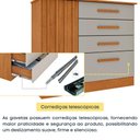 Ver imagem 3 de Cômoda CR35477 4 Gavetas MDP Cinamomo e Off White Multimóveis