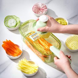 Cortador de Legumes Manual Ralador Fatiador Vegetais e Queijos - 2