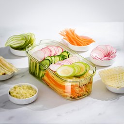 Cortador de Legumes Manual Ralador Fatiador Vegetais e Queijos - 5