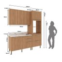 Ver imagem 6 de Cozinha Modulada com Torre Quente para Forno Microondas Freijó 4 Peças Cz3100