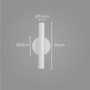 Ver imagem 3 de Arandela Tubo Cilindro 30cm 2 Fachos Branca P/ 2 Mr11 St2773