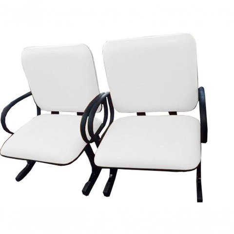 02 Cadeiras Para Escritório Até 250kg Branco