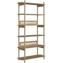 Ver imagem 1 de Estante Livreiro Multiuso 6 Prateleiras Pés Madeira Moss A03 Hanover Roble - Lyam Decor