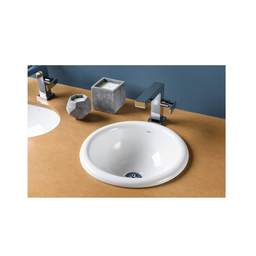 Cuba Apoio Redondo Banheiro Branco 30cm Cerâmica Icasa Luxo - 5