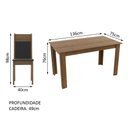 Ver imagem 4 de Conjunto Sala de Jantar Madesa Medelin Mesa Tampo de Madeira com 6 Cadeiras - Rustic/preto/sintpreto