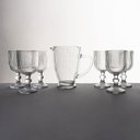 Ver imagem 1 de Conjunto Jarra 1,2l com 6 Copos 390ml Vidro Canelado Jogo