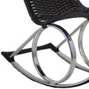 Ver imagem 2 de 2 Cadeiras de Balanço e Mesa Centro em Alumínio - Jardim, Área - Preto