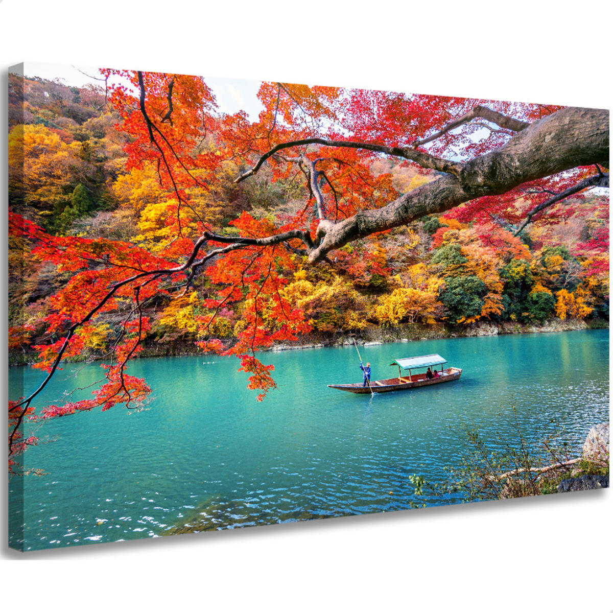 Quadro Grande Borda Infinita Decorativo Natureza Lagoa Azul