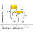 Ver imagem 7 de Jogo de Mesa Infantil 120 com 4 Cadeiras Amarelas Refeitório Escola Creche
