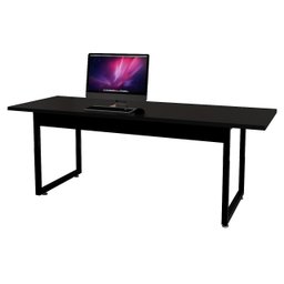 Mesa Estilo Industrial 190x80 para Escritório Reunião Direção Base de Ferro Tampo Mdf:preto - 2