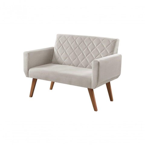 Poltrona Namoradeira 2 Lugares Anabelle Unidecor Bege
