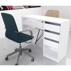 Mesa de Manicure com 3 gavetas 100% MDF - Envio Montado