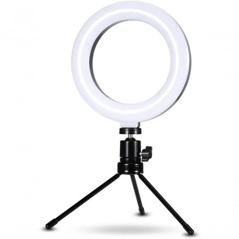Iluminador Ring Light 6 Polegadas 16cm Usb Led Apoio Mesa .