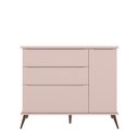 Ver imagem 1 de Cômoda Infantil Tina 110cm 100% Mdf Rosê Semi Brilho - Sallar Home