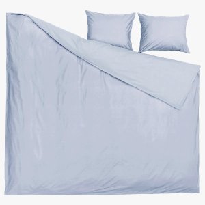 Capa de Edredom Duvet Percal Queen 240x260cm - Azul C/ Zíper + Fronha FASTLAR Capa Duvet Queen