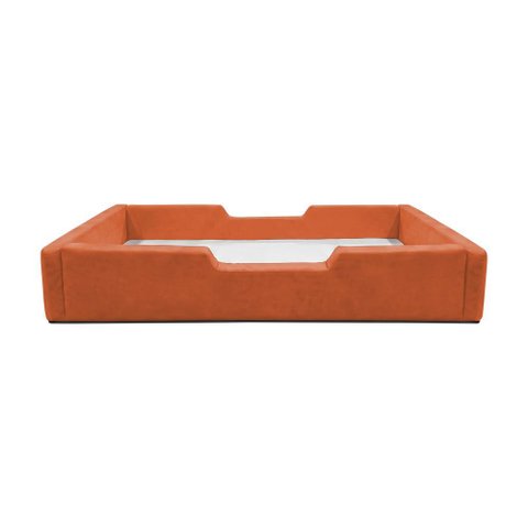 Cama Solteiro Infantil Montessoriana em Suede com Espuma de Alta Resistência D28 - Terracota