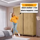 Ver imagem 4 de Guarda-Roupa Casal 2 Portas de Correr 188,5cm com 3 Gavetas Linha Barcelona