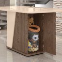 Ver imagem 4 de Mesa para Sala de Jantar 4 Lugares 1 Porta Harmonia Marrom/Carvalho/Fendi