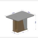 Ver imagem 3 de Mesa para Sala de Jantar 4 Lugares 1 Porta Harmonia Marrom/Carvalho/Fendi