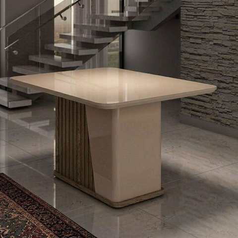 Mesa para Sala de Jantar 4 Lugares 1 Porta Harmonia Marrom/Carvalho/Fendi