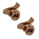 Ver imagem 1 de Kit 2 Acabamento Registro Alavanca Rose Gold Banheiro Padrão Deca
