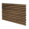Painel Ripado Metálico Lystra, Cor Freijó Shadow - Kit com 5,90m² Ec-kit Infinity Wall Lystra Freijó - 3