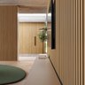 Painel Ripado Metálico Lystra, Cor Freijó Shadow - Kit com 5,90m² Ec-kit Infinity Wall Lystra Freijó - 6