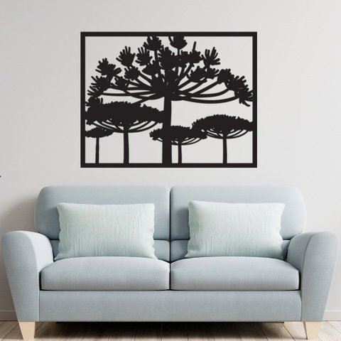 Quadro Araucárias 65x50cm em MDF  Decoração de Interiores Pinheiro