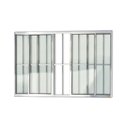 Ver imagem 1 de Janela de Aluminio de Correr 100x150cm 4 Folhas com Grade e Vidro Liso Confort Brimak