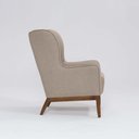 Ver imagem 7 de Poltrona Decorativa Realeza Base em Madeira Linho Bege - Larbelle