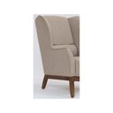 Ver imagem 5 de Poltrona Decorativa Realeza Base em Madeira Linho Bege - Larbelle