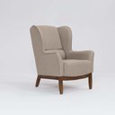 Ver imagem 3 de Poltrona Decorativa Realeza Base em Madeira Linho Bege - Larbelle