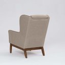 Ver imagem 4 de Poltrona Decorativa Realeza Base em Madeira Linho Bege - Larbelle